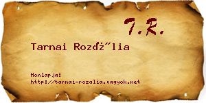 Tarnai Rozália névjegykártya