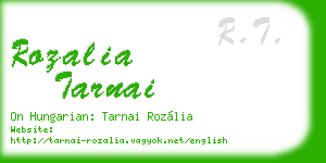 rozalia tarnai business card